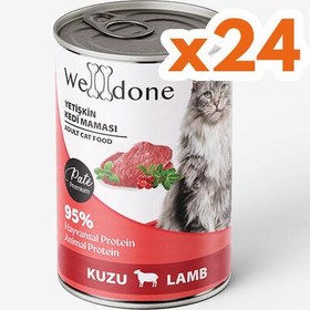 Resim Welldone Kuzu Etli Pate Yetişkin Kedi Konservesi 400 Gr x 24 Adet 