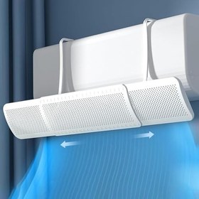 Resim ROBEVE Delikli Ayarlanabilir Klima Hava Yönlendirici Aparatı ve Siperliği - 56-92 cm Ayarlanabilir Split Klima Aparatı 
