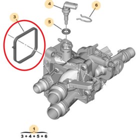 Resim Peugeot 3008 (2024-2025) 1.2 Benzinli Hybrid Termostat Contası (Orijinal) 