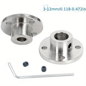 Resim Çok Yönlü Çelik Motor Kuplörü - Hassas Uyuma Sahip Sert Flanşlı Kılavuz Mil Bağlantısı, Çoklu Boyutlarda Mevcut (3mm-12mm) 