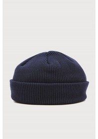 Resim Külah Erkek Koyu Lacivert Örgü Docker Bere Skullcap-Koyu Lacivert-Standart 
