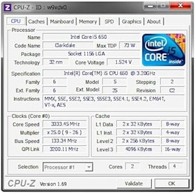 Resim Intel Core i5-650 3.20 GHz Çift Çekirdekli Quad-Thread 4 MB Önbellek 73 W CPU İşlemci LGA 1156 