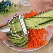 Resim 1 adet Paslanmaz Çelik Sebze Soyucu - Patates, Havuç, Salatalık ve Daha Fazlasını Kolayca Soyacak Keskin, Dayanıklı Mutfak Aleti - Gıda Güvenliği, Ev, Restoranlar ve Oteller için İdeal 
