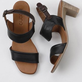 Resim Bueno Shoes Siyah Deri Kadın Topuklu Sandalet 01wu11100 