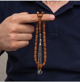 Resim Metal Püsküllü Kahve Kuka Ağacı Tesbih 