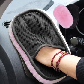 Resim Araba Fırça Temizleyici Yumuşak Eldivenler 15*25cm Araba Temizliği 