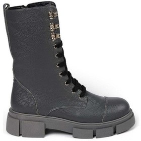 Resim Bestello Bağcıklı Termoplastik Düz Bot 101-2401-21 Kadın Bot Gri 