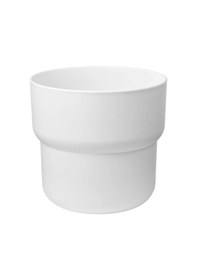 Resim Yer Saksısı Kalın Plastik, Beyaz Saksı 24 Cm ,Kalın-Bitki Saksısı Deliksiz İç*Dış Mekan 