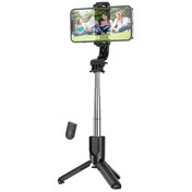 Resim Hoco K17 Bluetooth Uzaktan Kontrol Selfie Çubuğu Tripod ve Stand Siyah 