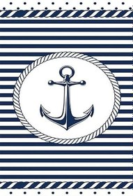 Resim Pelangi Çapa Gemici Denizci Desenli Dijital Baskı Yıkanabilir Kaymaz Taban Mavi Erkek Çocuk Odası Halısı, Mavi 60 x 200 