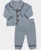 Resim Bebek Çizgili Pijama Takımı - Iki Parça 6-9 Ay 9-12 Ay 12-18 Ay 