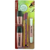 Resim Stabilo Fosforlu Kalem Tek Renk Pastel Set 6 Lı Pembe 70/129-6 