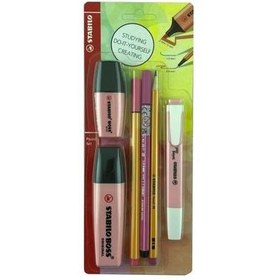Resim Stabilo Fosforlu Kalem Tek Renk Pastel Set 6 Lı Pembe 70/129-6 
