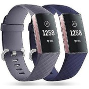 Resim Fitbit Charge 3 Bileklik / Fitbit Charge 4 Bileklik İle Uyumlu 2'li Yedek Bileklik, Kadınlar Ve Erkekler İçin Klasik Spor Bileklikleri, Küçük Hk 