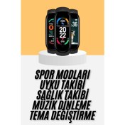 Resim Zengezur M6 Akıllı Bileklik Siyah Adımsayar Spor Takibi Android ve Ios Uyumlu 