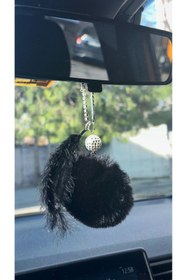 Resim Oasis Life Dikiz Ayna Süsü Disko Top Taşlı Ve Siyah Ponpon Özel Seri 