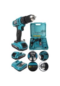 Resim Bulldoze B-Force 24V 5Ah Darbeli Çift Akülü Şarjlı Vidalama Matkap + 27 Parça Usta Set 