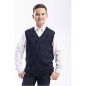 Resim Dima İ Alisa Erkek Çocuklar İçin Okul Yeleği, Örme 168104708 Mavi 