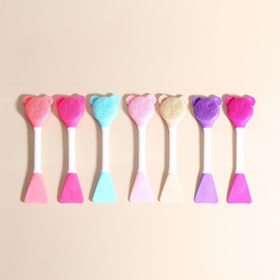 Resim 1 Adet Sevimli Ayı Kulaklı DIY Yüz Temizleme & Maske Fırçasıyla - Pastel Renkler (Pembe, Mavi 