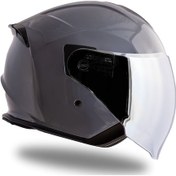 Resim Palio 2.0 Nardo Gri Güneş Vizörlü Açık Kask C3 Gri 