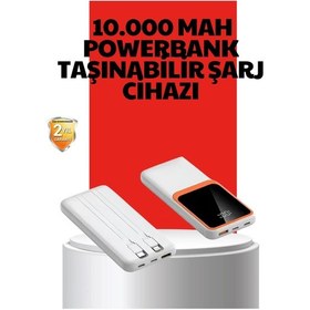 Resim Diğer 10000 Mah Taşınabilir Powerbank Çift Çıkışlı Type-c Ve Lightning Uyumlu 