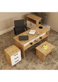 Resim KALENDER DEKOR MERKÜR-1-2-3-4 OFİS BÜRO MASASI TAKIMI MRK02 