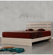 Resim Pasifichome Huga Çift Kişilik Ahşap Karyola Meşe / 160X200Cm Başlıklı Karyola 