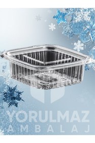 Resim yorulmaz ambalaj 250 Gr Kapaklı Sızdırmaz Kullan-at Plastik Kase – Paket Servis & Buzdolabı İçin –24 Lü 