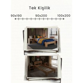 Resim Renazzo Mobilya Letto Tek Kişilik Modern Genç Karyolası - 1. Sınıf Mdf Şık Sarsılmaz ve Kompakt Tasarım Karyola 