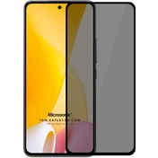 Resim Xiaomi Mi 12 Lite Privacy 5D Gizlilik Filtreli Cam Ekran Koruyucu Siyah Microsonic