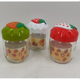 Resim Çilek Desenli Kavanoz 1 Adet 425 Cc Royaleks-ck425 