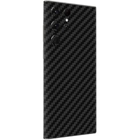 Resim Papscover Samsung S22 Ultra Siyah Karbon Fiber Kaplama 