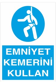 Resim My Think EMNİYET KEMERİNİ KULLAN A4 DEKOTA LEVHA SUDAN ETKİLENMEZ 
