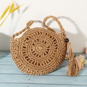 Resim Yeni Bohem Avrupa ve Amerikan Retro Tarzı Klasik Moda Çok Yönlü Saf El Dokuma Çapraz Vücut Çantası 
