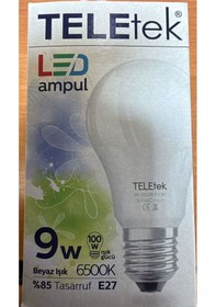 Resim Teletek Led Ampül 9 Watt 6500k E27 