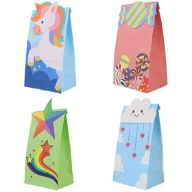 Resim 20 Adet Gökkuşağı Parti İkram Çantaları - Düğünler, Doğum Günleri & Kutlamalar İçin İdeal - Dekoratif Hediye Kutuları 