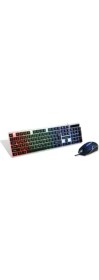 Resim Platoon Rgb Işıklı Kablolu Klavye Mouse Set Oyuncu Klavye Mouse Yüksek Performans 