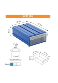 Resim Sembol 102 Plastik Çekmeceli Kutu (10'Lu Paket) 