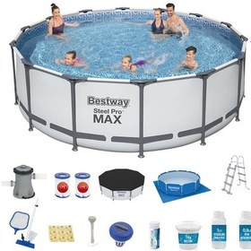 Resim Prefabrik Havuz Seti 427 Cm X 122 Cm Bw420 Çok Renkli 