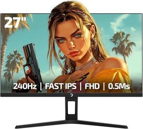 Resim "GamePower Kaze T20 Gaming Monitör 27"" FHD 240Hz 0.5ms Fast IPS Panel Siyah" 