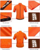 Resim Turuncu Wosawe Erkek Bisiklet Forması Kısa Kollu Nefes Mtb Dağ Bisikleti Binme Spor Üstleri Turuncu 