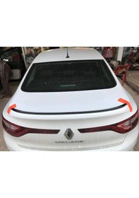 Resim Renault Megane 4 Sedan Kasa Bagaj Üstü Spoiler Piano Black-Beyaz Parlak Siyah N11.2968 