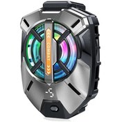 Resim Pmr Fs09 Kıskaçlı Cep Telefonu Soğutucu Rgb Işıklı, Dijital Ekranlı, 3 Kademeli Fan 