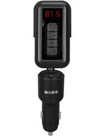 Resim S-Link Sl-Bt244 5V 2.1A Bt+Ft+Aux+Usb Fm Transmitter Receiver 