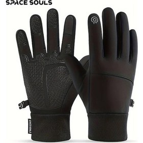 Resim Xuweiwei Kışlık Termal Eldiven Rüzgeçirmez Dokunmatik Q66 Siyah Xl Unisex Outdoor Spor Q66-siyah 