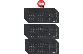 Resim Mn6 MTRQ Türkçe Q Klavye Sticker/Silinmez-Laptop Pc Uymlu-100 Adet/Türkçe Q Sticker 
