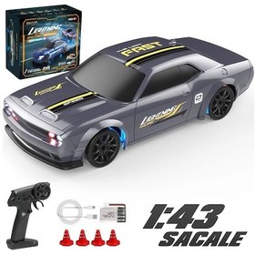 Resim 1:43 4wd Rc Drift Araba 2.4g Yüksek Hızlı Dört Tekerlekten Çekiş Uzaktan Gri Gri 