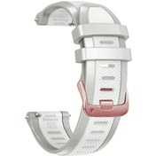 Resim Cloud011 Garmin Vivoactive 5 3 Venu Sq 2 Plus 20mm Beyaz Silikon Universal Kol Saati Kayışı 