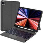 Resim WIWU iPad Pro 13 2024 Uyumlu Klavyeli Kılıf Touchpad Özellikli Wiwu Mag Touch Standlı Keyboard Siyah 