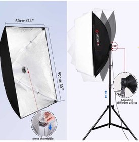 Resim Deyatech Softbox 60 x 90 CM 120W 3000-5500K Led Video Ve Fotoğraf Çekim Işığı 